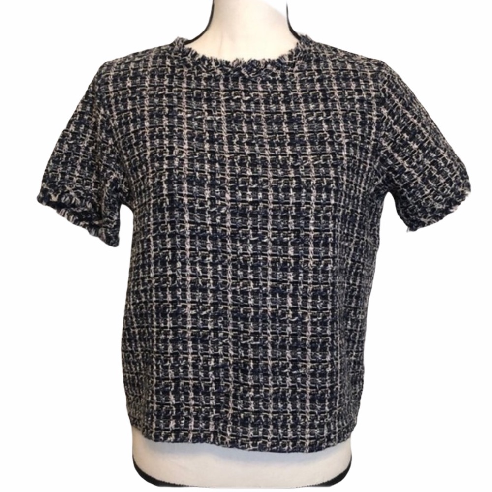 ANN TAYLOR Factory TweedTop sz M